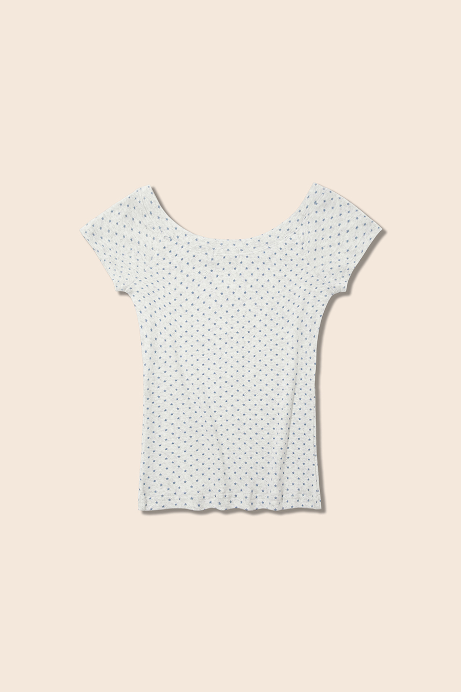 Polka Dot Off-Shoulder Tee|yescci-YESCCI.com