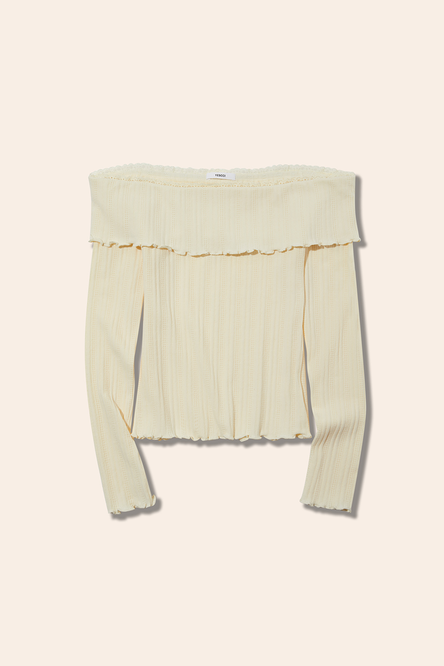 Textured Off-Shoulder Top|yescci-YESCCI.com