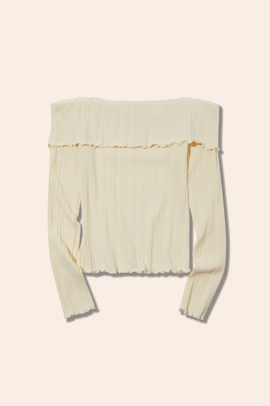 Textured Off-Shoulder Top|yescci-YESCCI.com