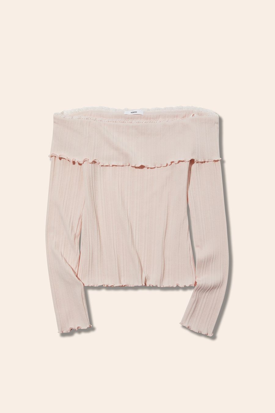 Textured Off-Shoulder Top|yescci-YESCCI.com
