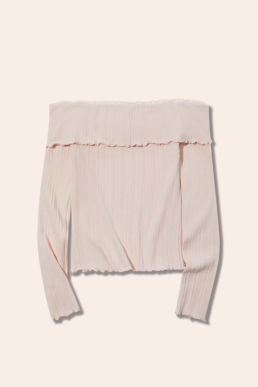 Textured Off-Shoulder Top|yescci-YESCCI.com