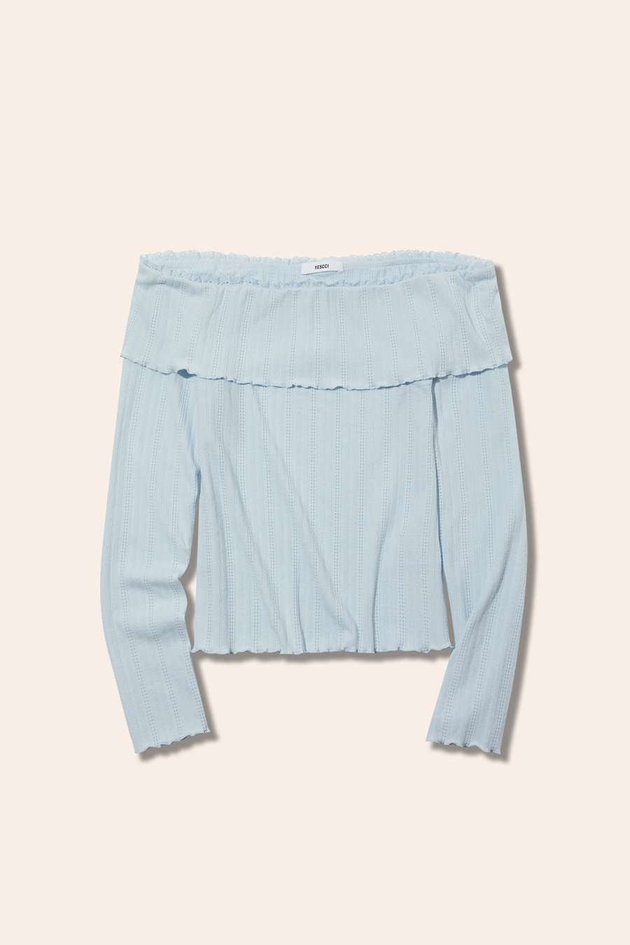 Textured Off-Shoulder Top|yescci-YESCCI.com