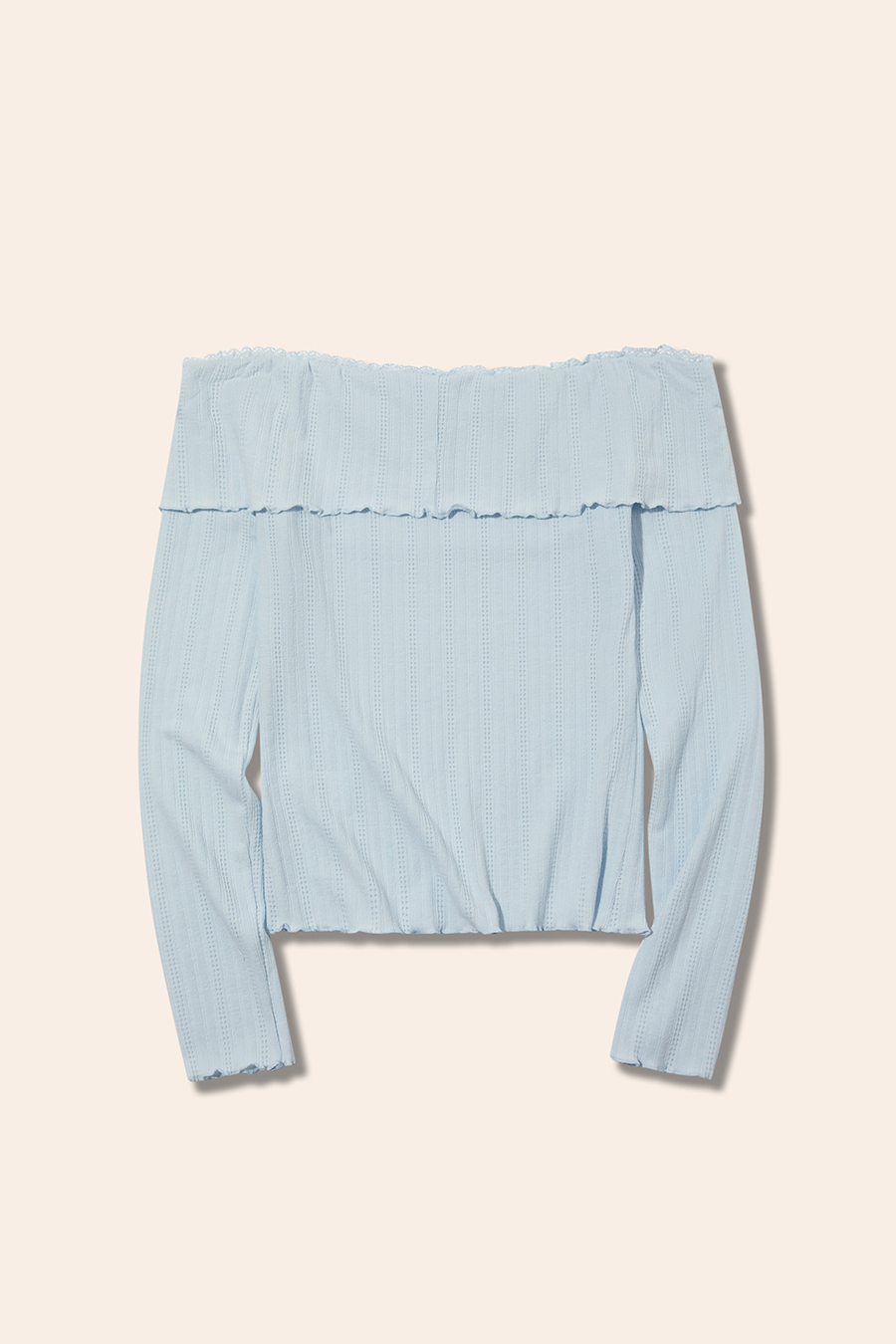 Textured Off-Shoulder Top|yescci-YESCCI.com