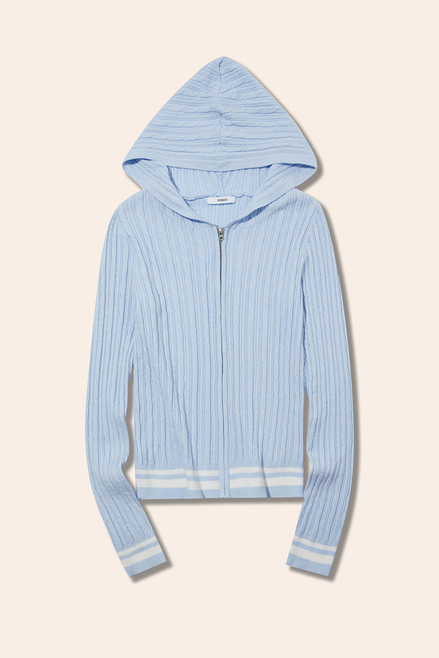 Preppy Style Knit Hooded Cardigan|yescci-YESCCI.com