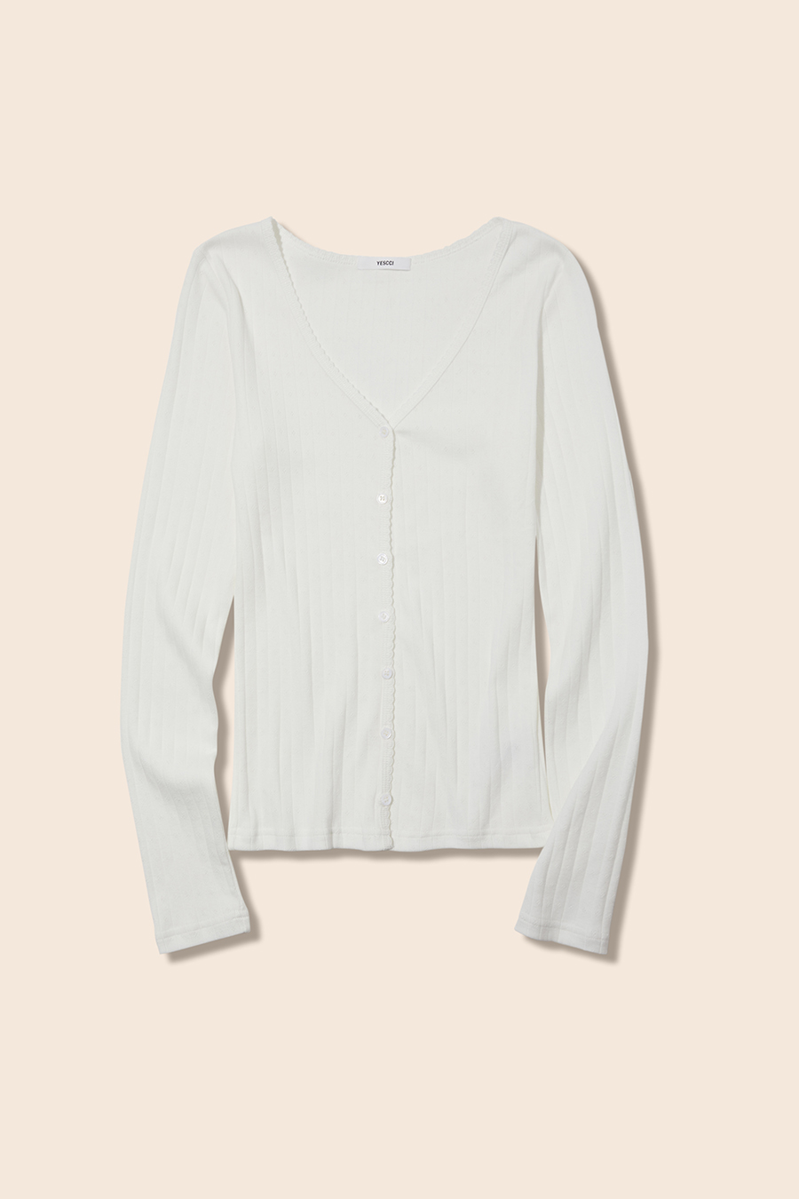 V-Neck Button Front Top|yescci-YESCCI.com