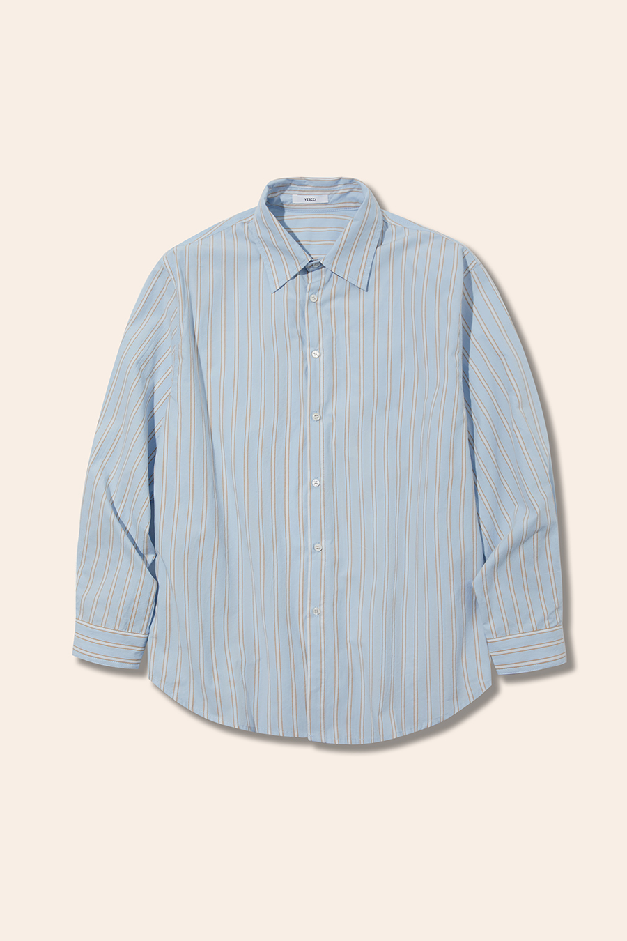 Blue Striped Shirt|yescci-YESCCI.com