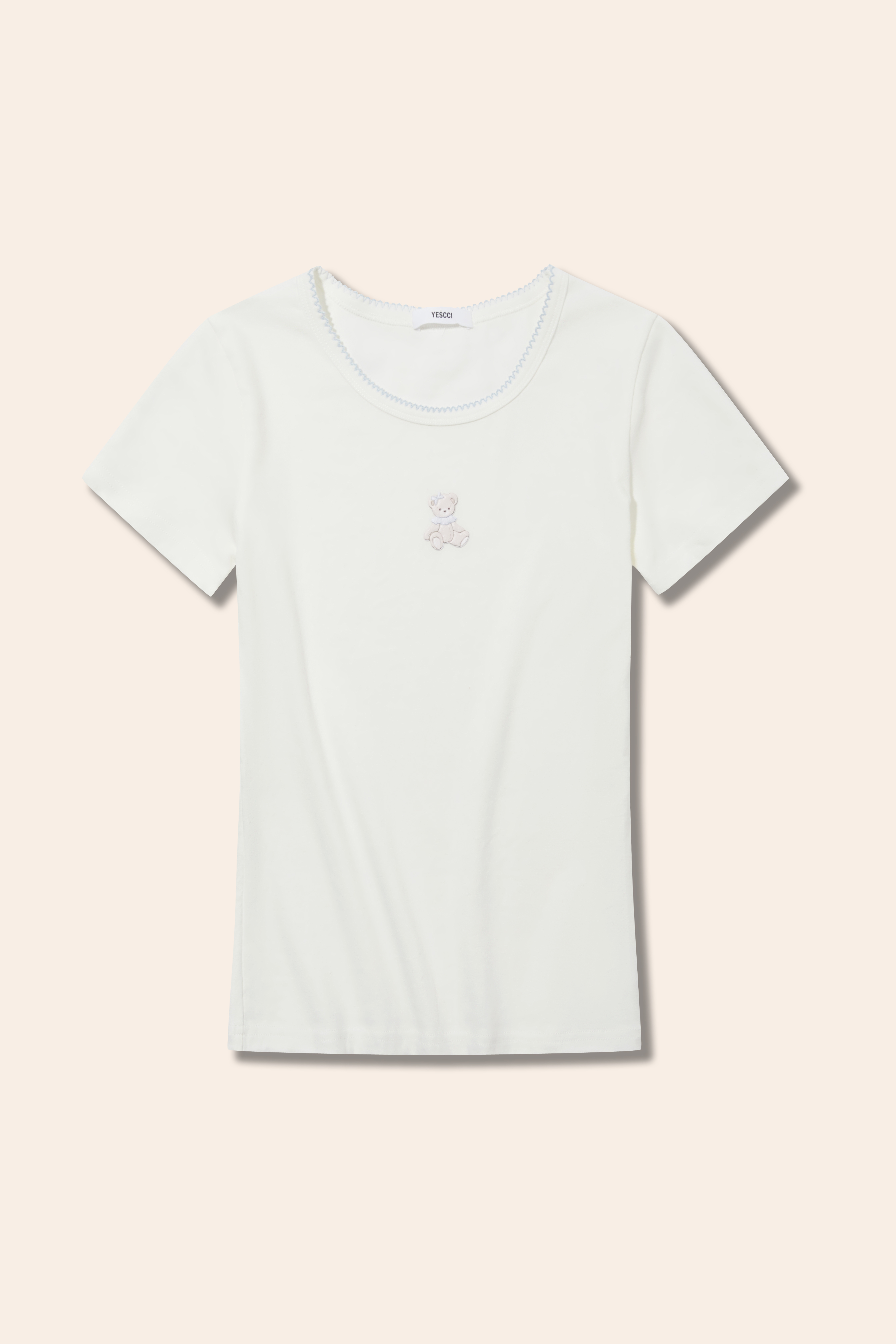 Slim-Fit Bear Print Shirt|yescci