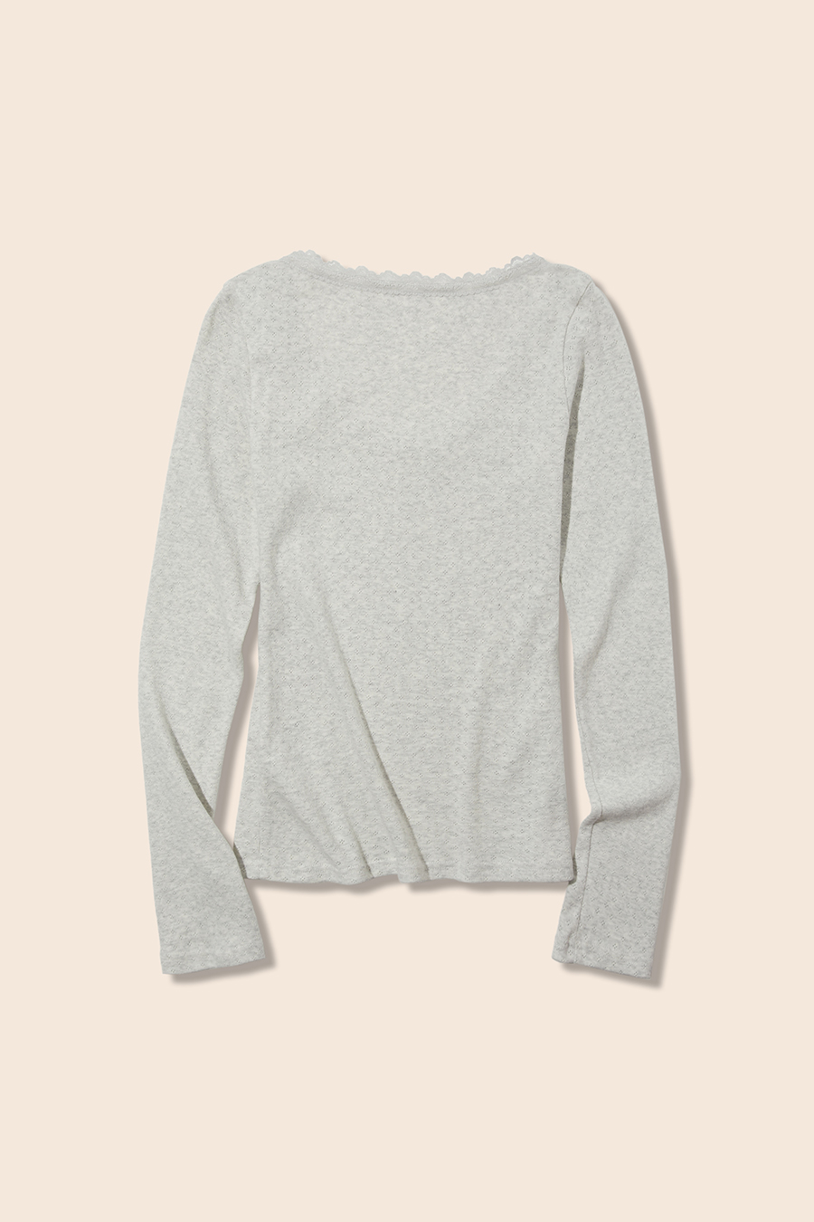 U-Neck Lace T-Shirt|yescci-YESCCI.com