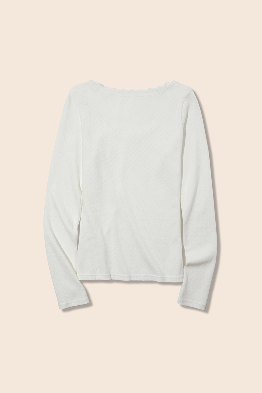 U-Neck Lace T-Shirt|yescci-YESCCI.com