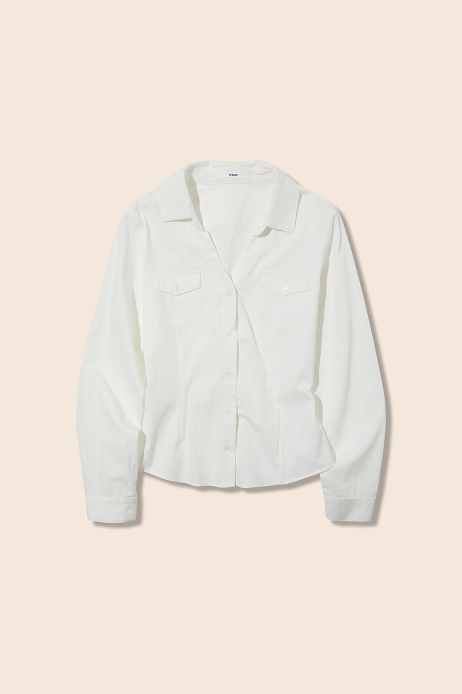 Tie-Back Fitted Button-Up Shirt|yescci-YESCCI.com