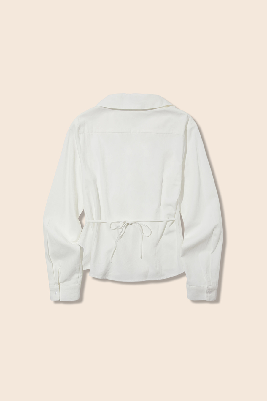 Tie-Back Fitted Button-Up Shirt|yescci-YESCCI.com