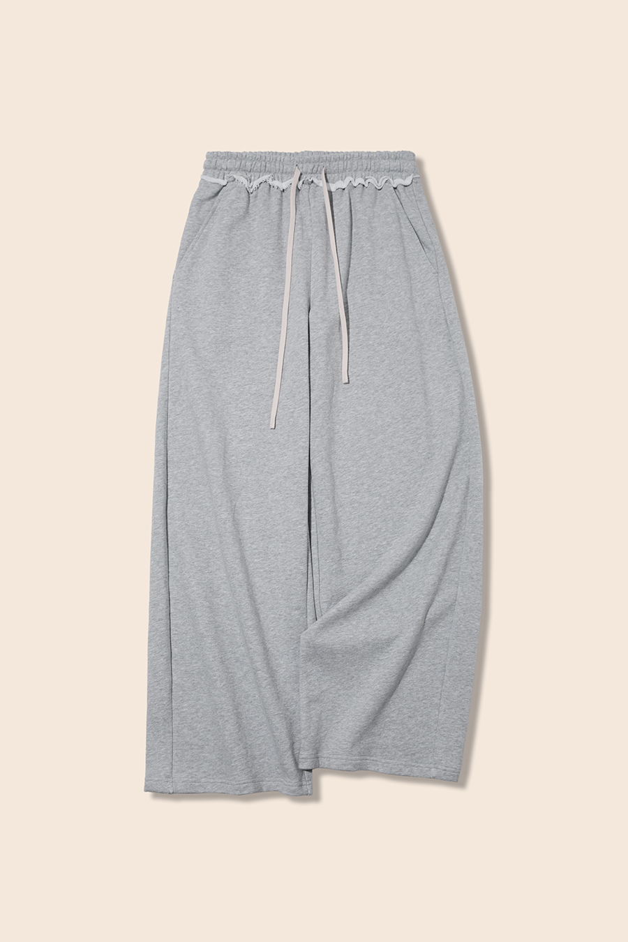 Ruffle Trim Printed Casual Pants|yescci-YESCCI.com