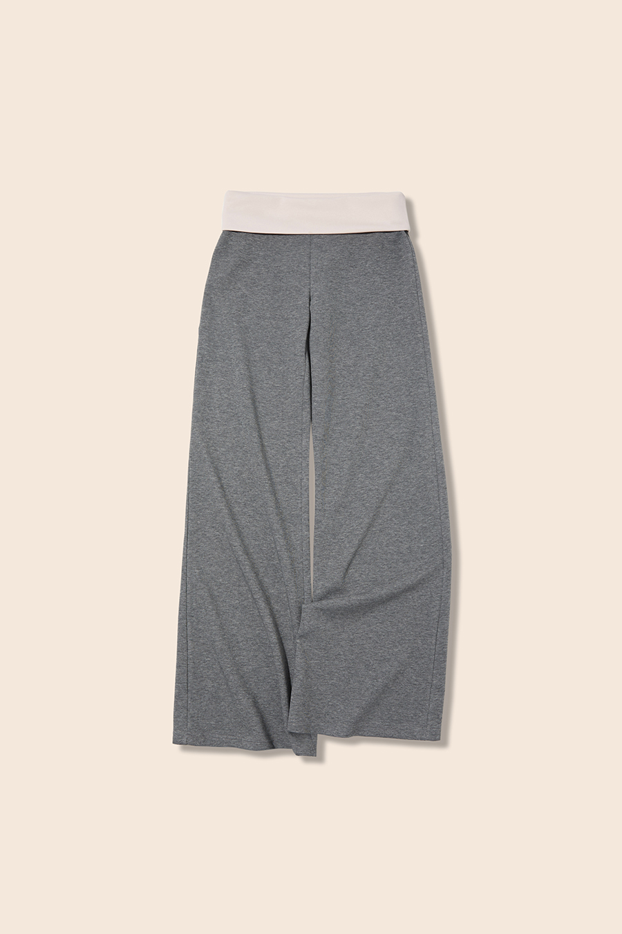Contrast Waist Wide Leg Pants|yescci-YESCCI.com