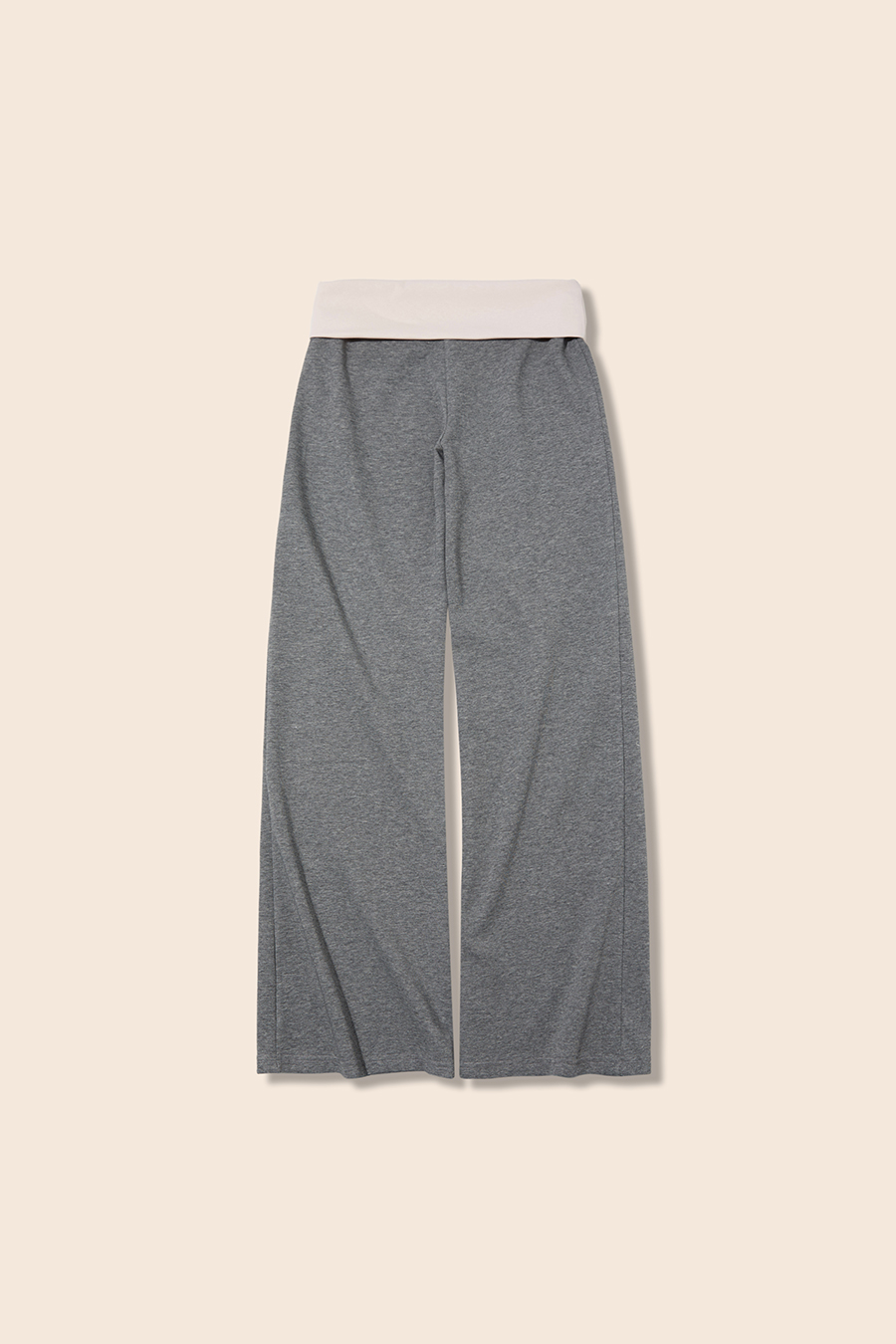 Contrast Waist Wide Leg Pants|yescci-YESCCI.com
