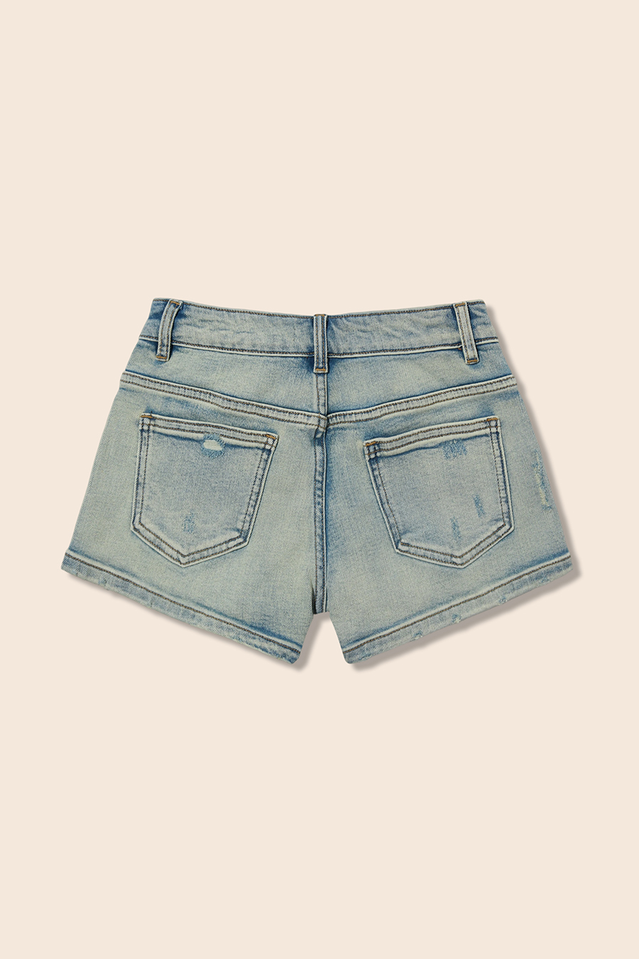 Casual High-Rise Denim Hot Pants|yescci