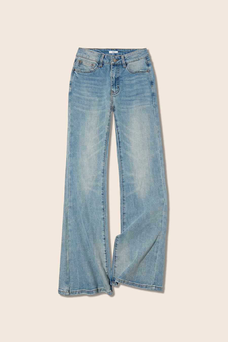High-Waisted Flare Jeans|yescci