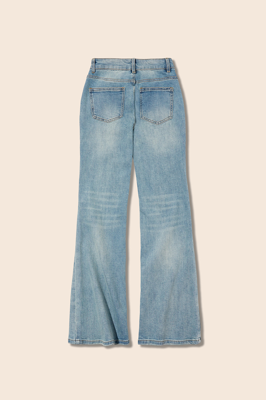High-Waisted Flare Jeans|yescci