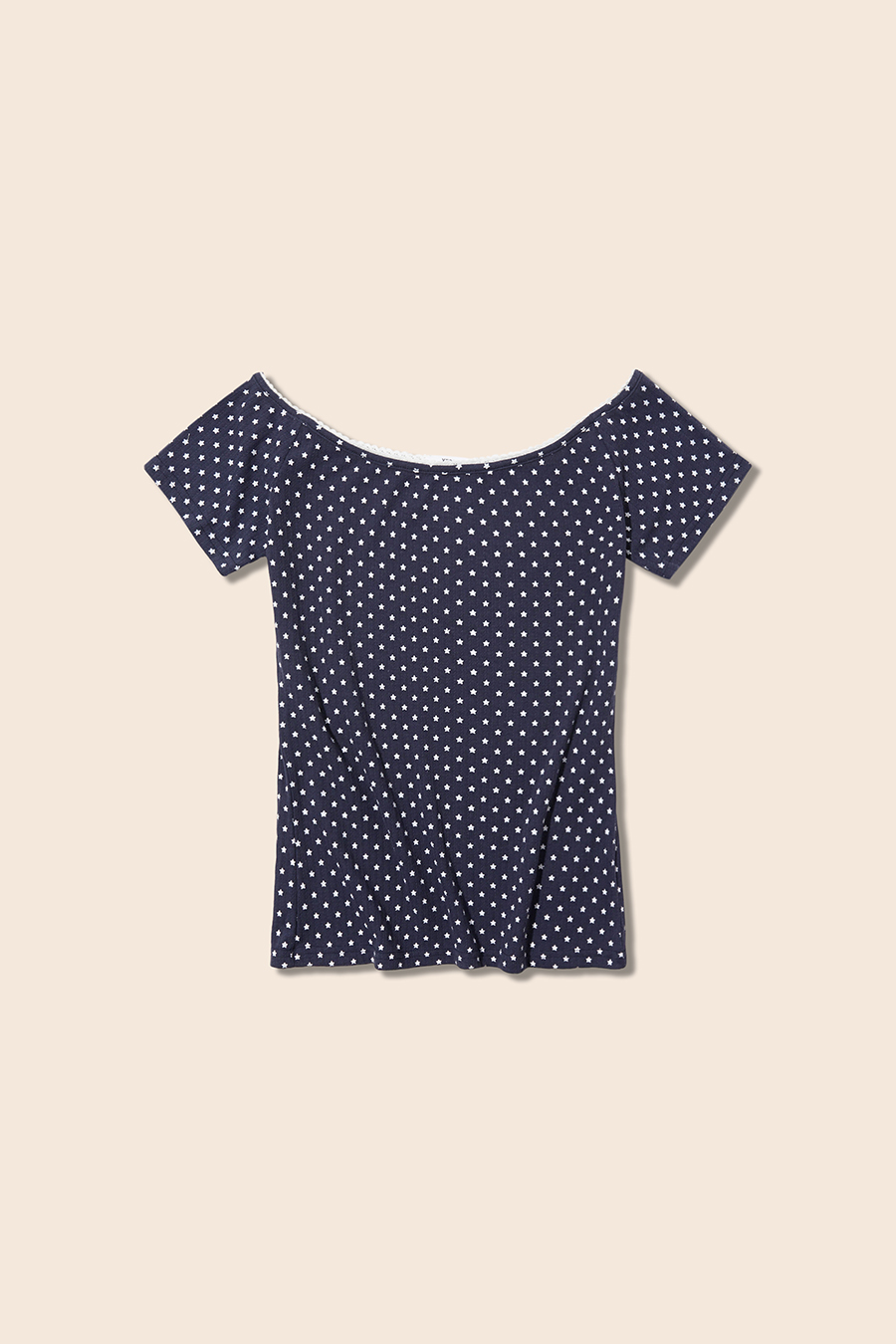 Off-Shoulder Polka Dot Blouse|yescci
