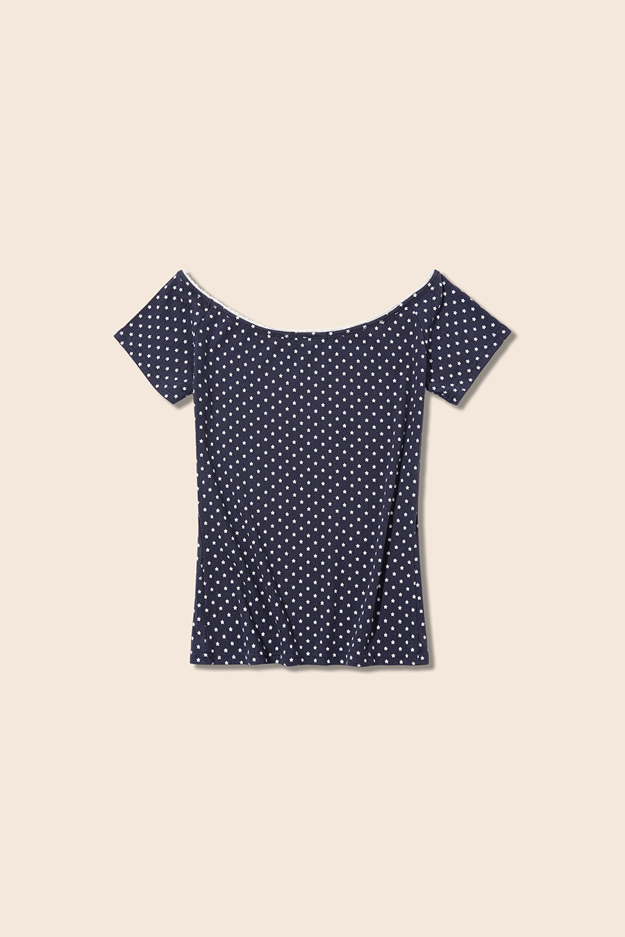 Off-Shoulder Polka Dot Blouse|yescci