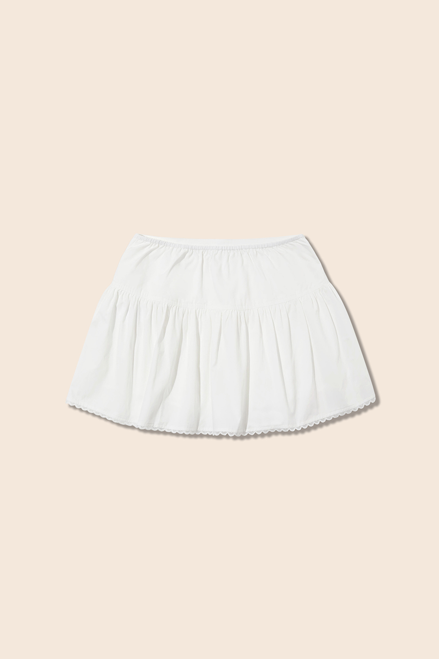 Lace Hem Tiered Mini Skirt|yescci-YESCCI.com