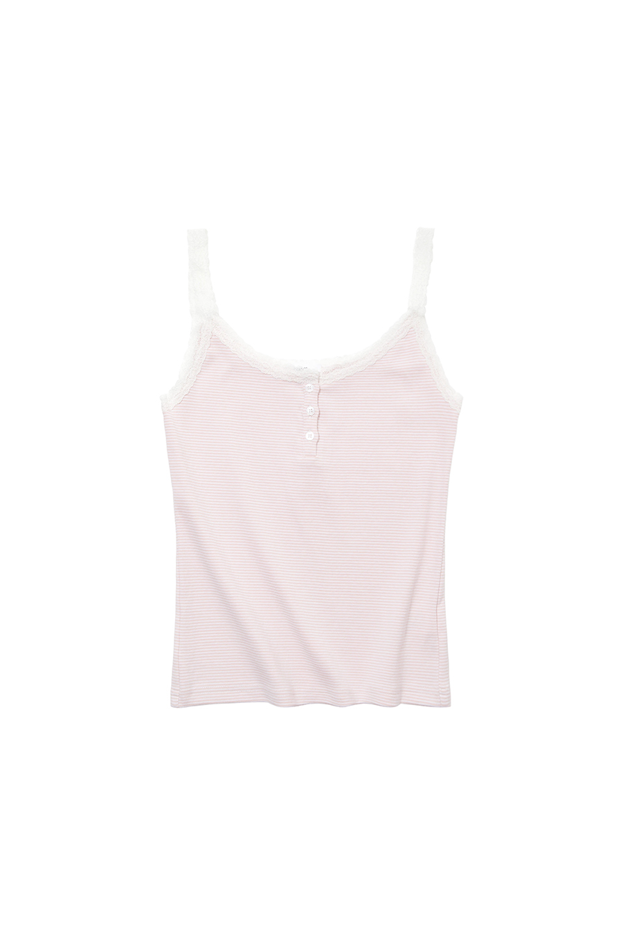 Striped Lace Trim Camisole Top|yescci