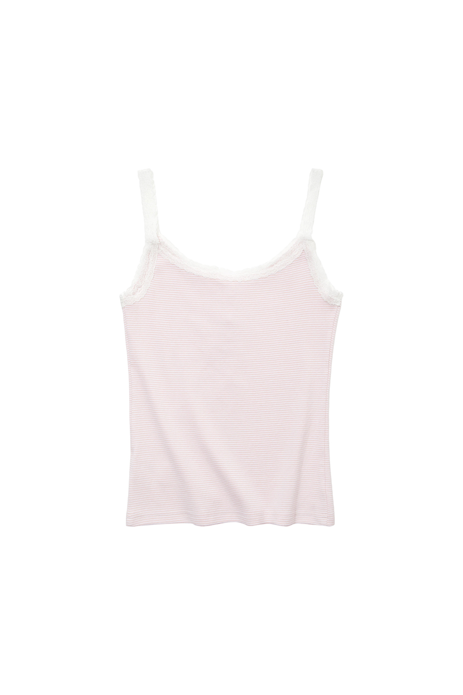 Striped Lace Trim Camisole Top|yescci