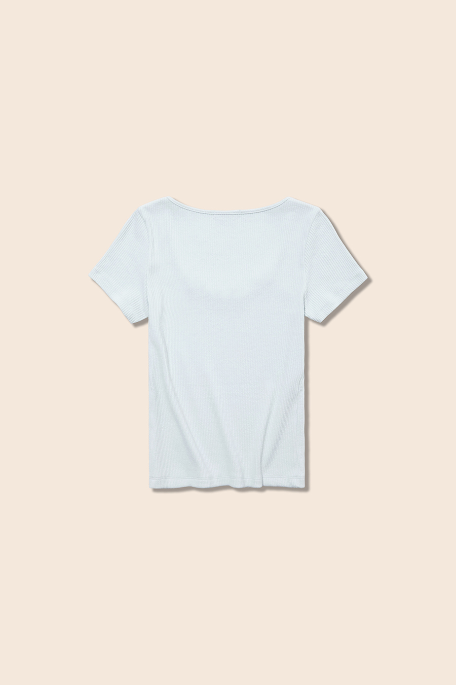 Sweet Lace Trim Ribbed T-Shirt|yescci