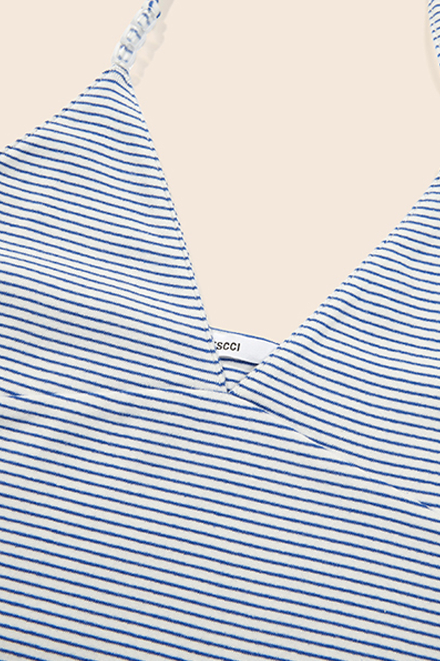Striped Halter Tie Cami Top|yescci-YESCCI.com