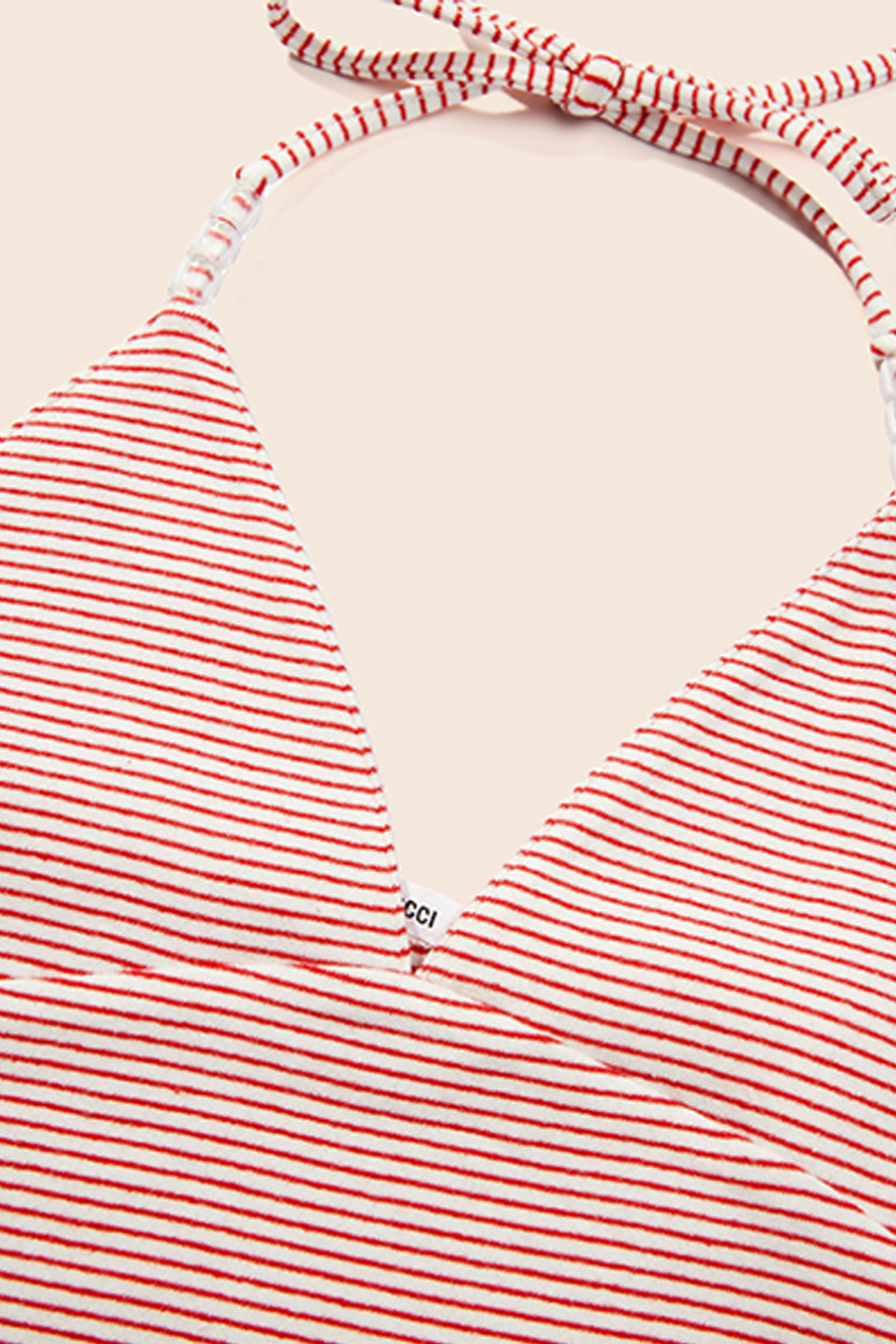 Striped Halter Tie Cami Top|yescci-YESCCI.com
