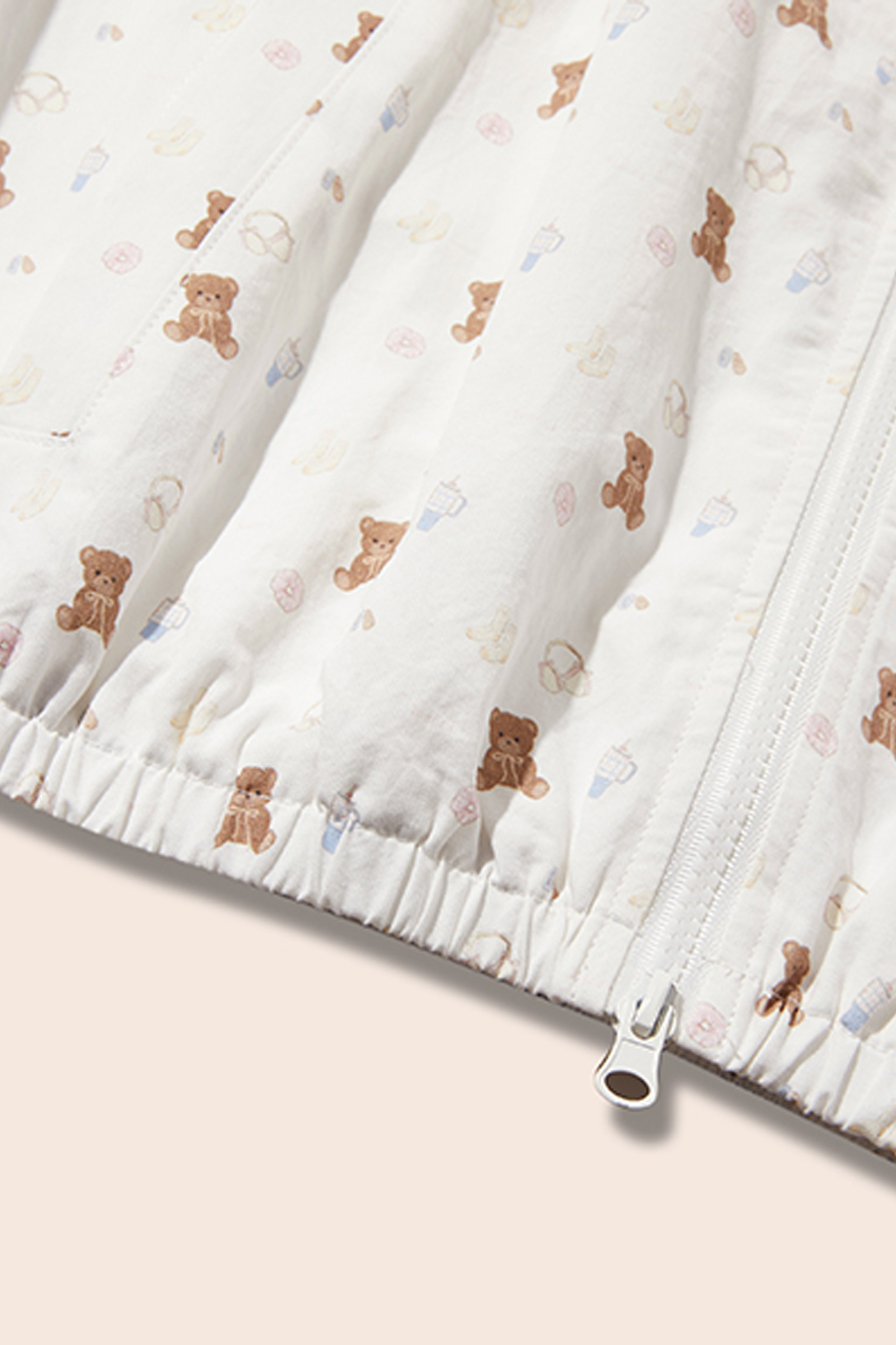 Bear Print Hooded Jacket|yescci-YESCCI.com