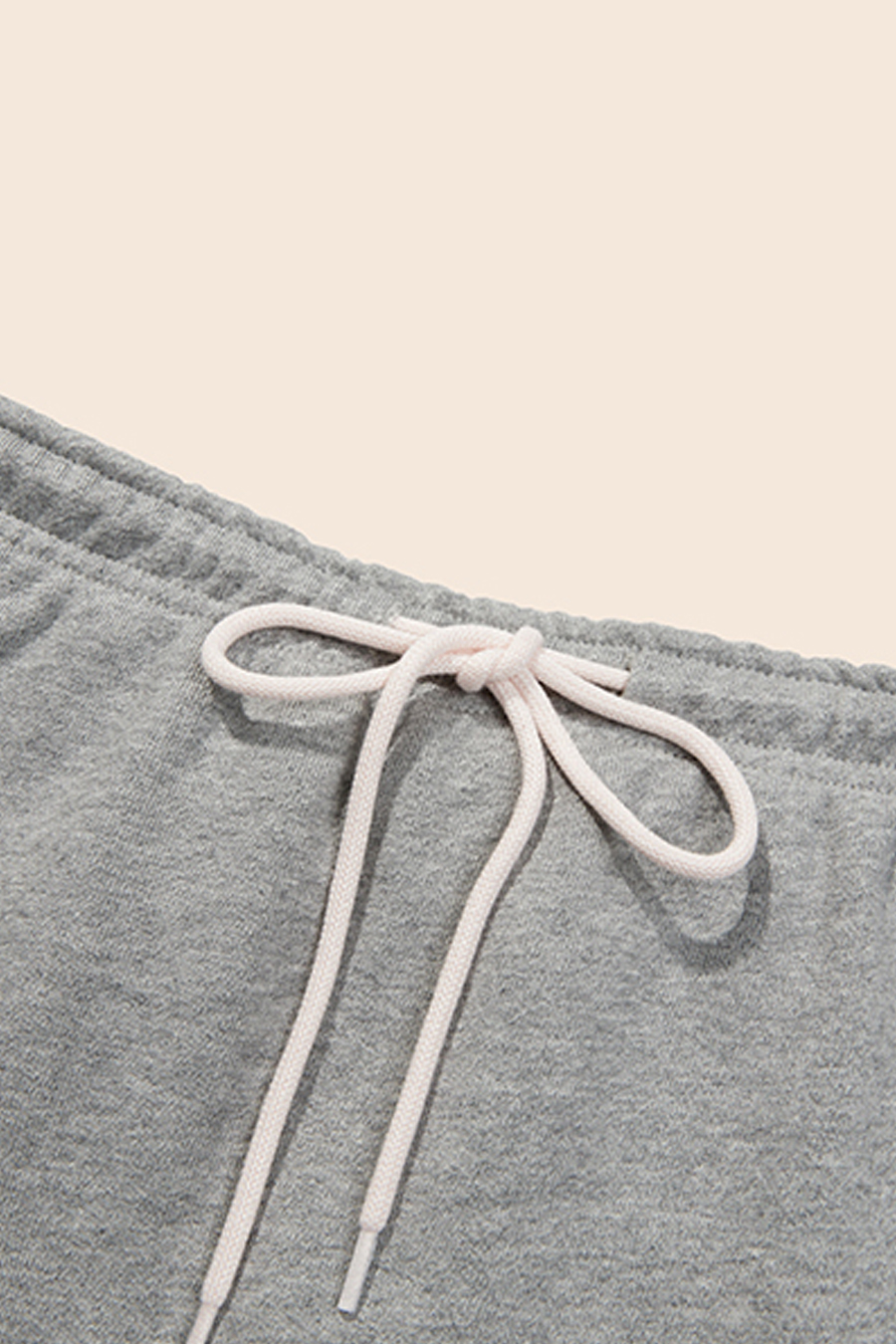 Gray Drawstring Lettered Mini Skirt|yescci-YESCCI.com