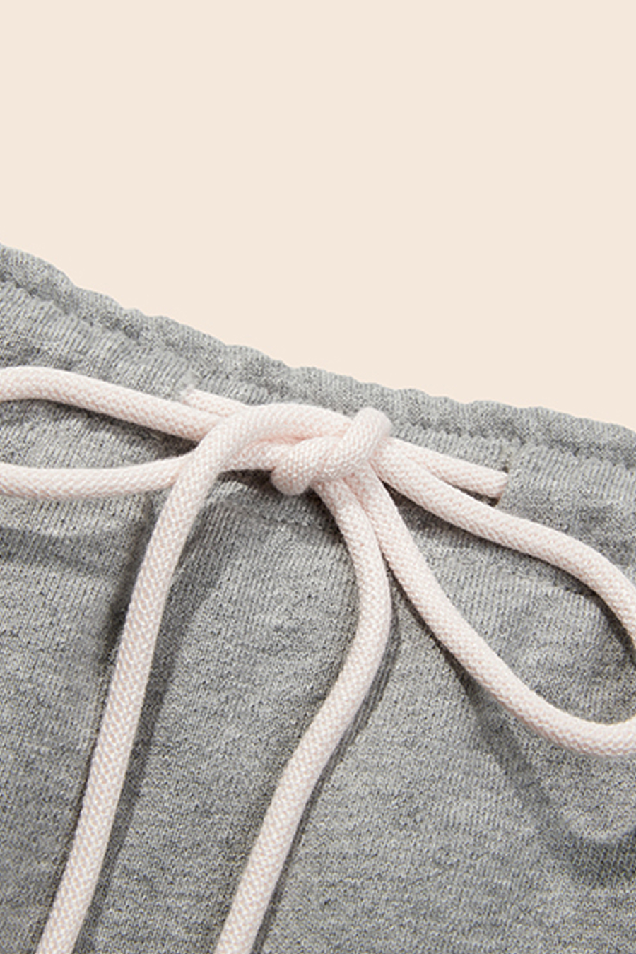 Gray Drawstring Lettered Mini Skirt|yescci-YESCCI.com