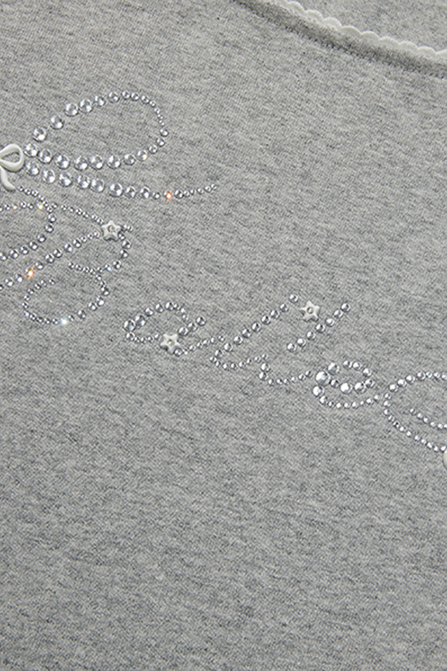Wide Neck Rhinestone Print Top|yescci-YESCCI.com