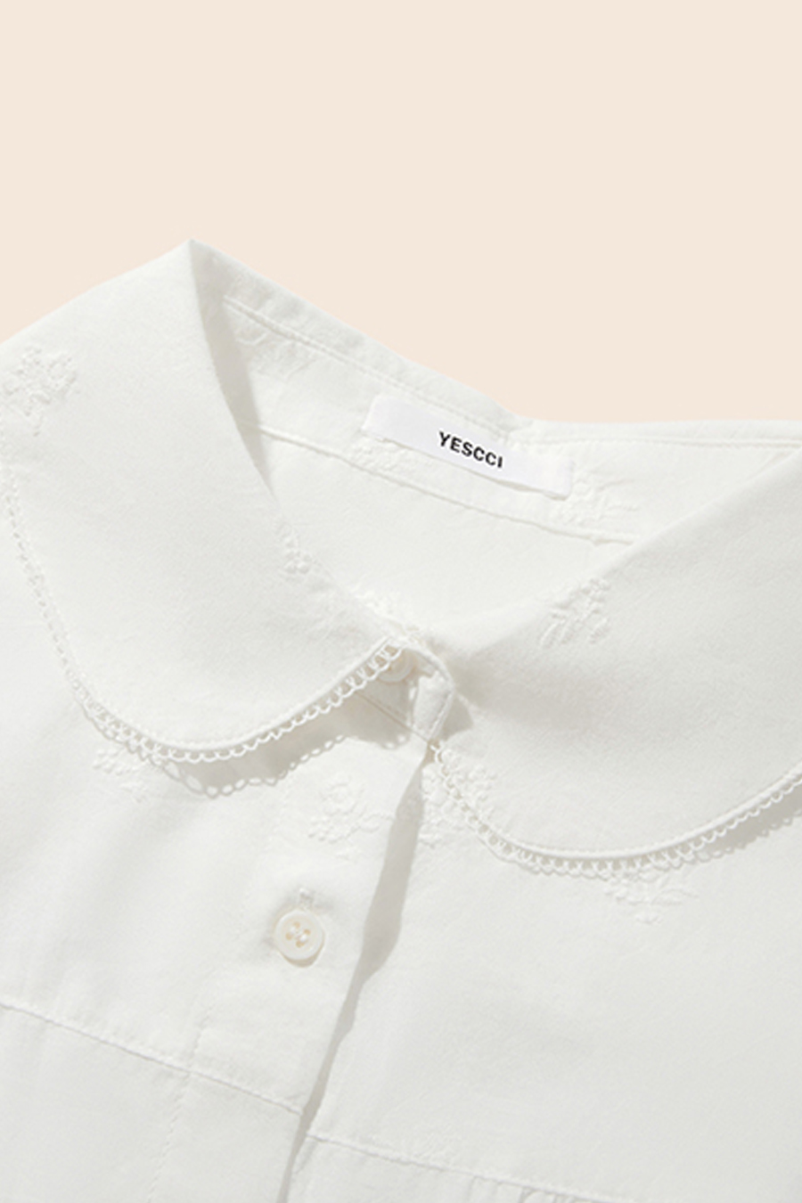 Short Sleeve Peter Pan Shirt|yescci-YESCCI.com