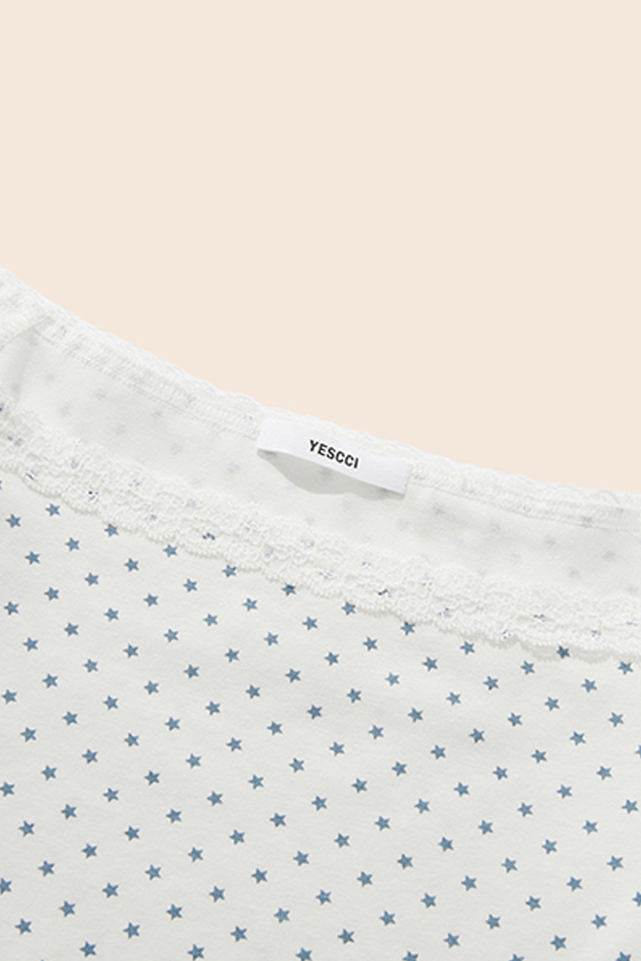 Polka Dot Lace Trim Off-Shoulder Top|yescci-YESCCI.com