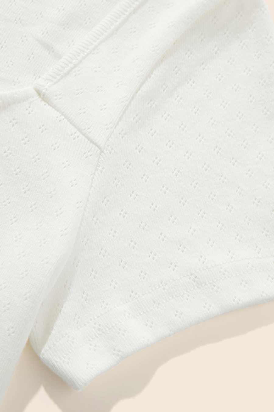 Square Neck Ruched Knit Tee|yescci-YESCCI.com