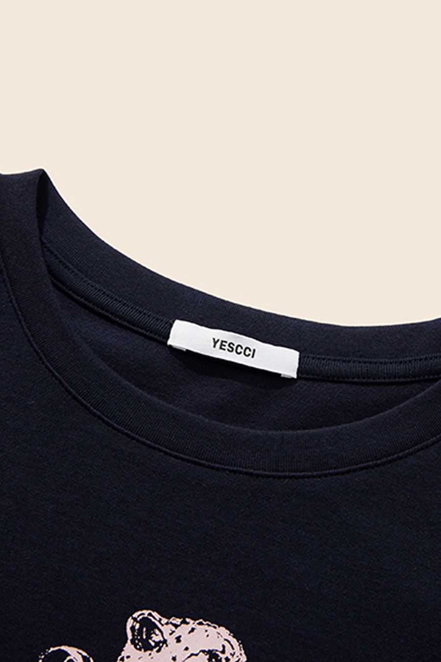 Cheetah Print Short Sleeve Tee|yescci-YESCCI.com