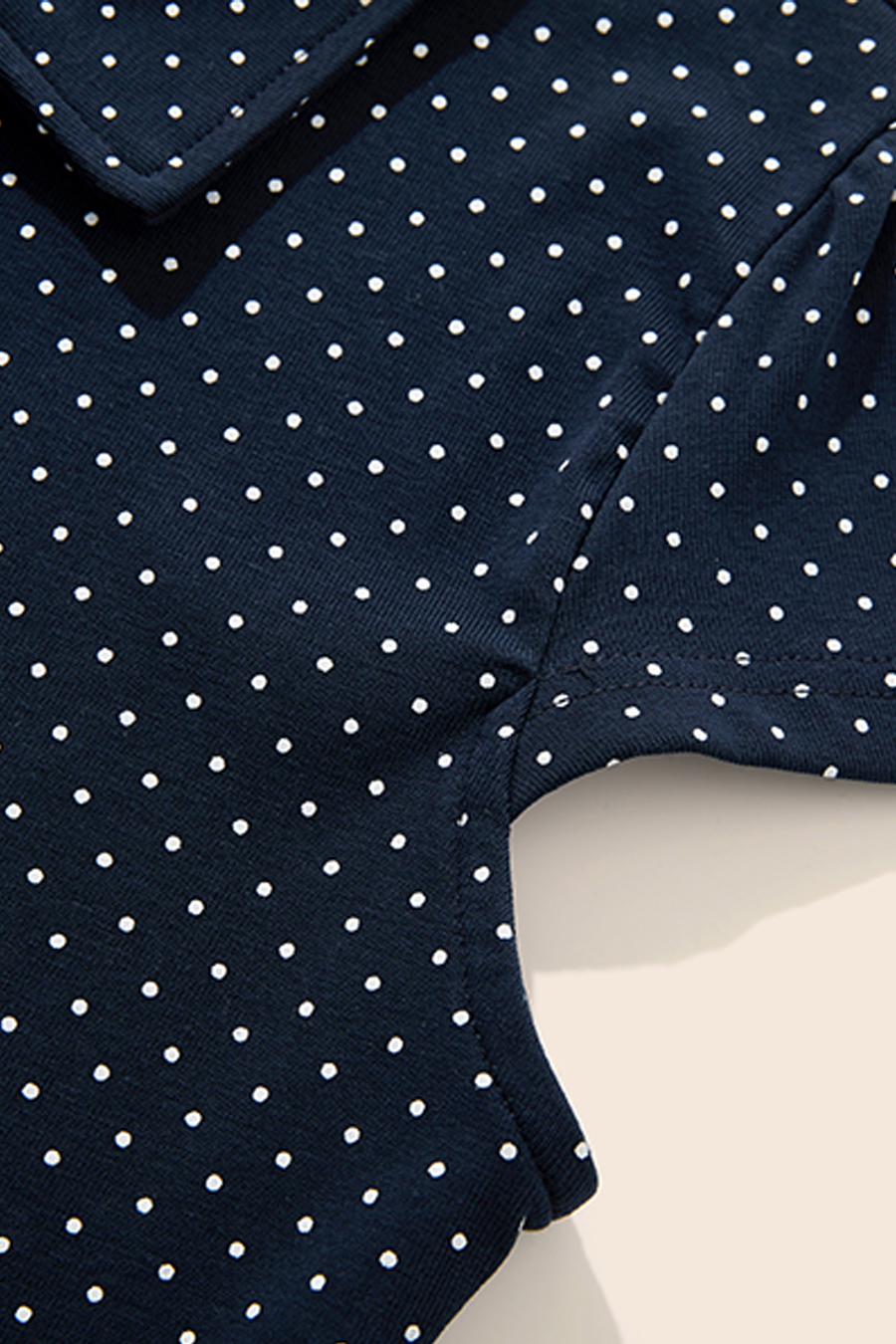 Cap Sleeve Polka Dot Blouse|yescci-YESCCI.com
