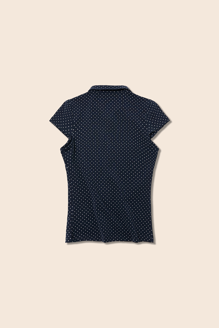 Cap Sleeve Polka Dot Blouse|yescci-YESCCI.com