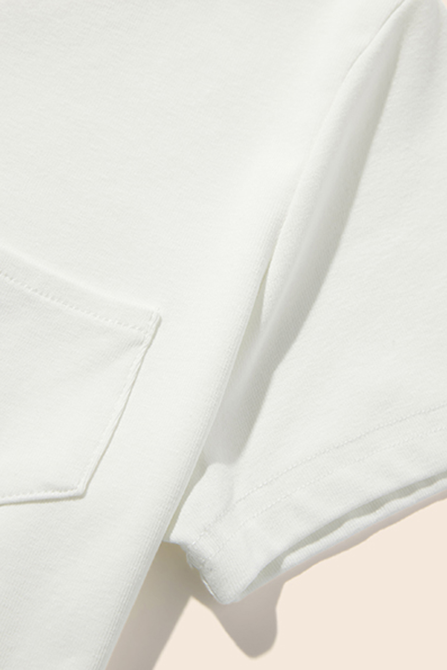 Casual Solid Color Pocket Tee|yescci-YESCCI.com