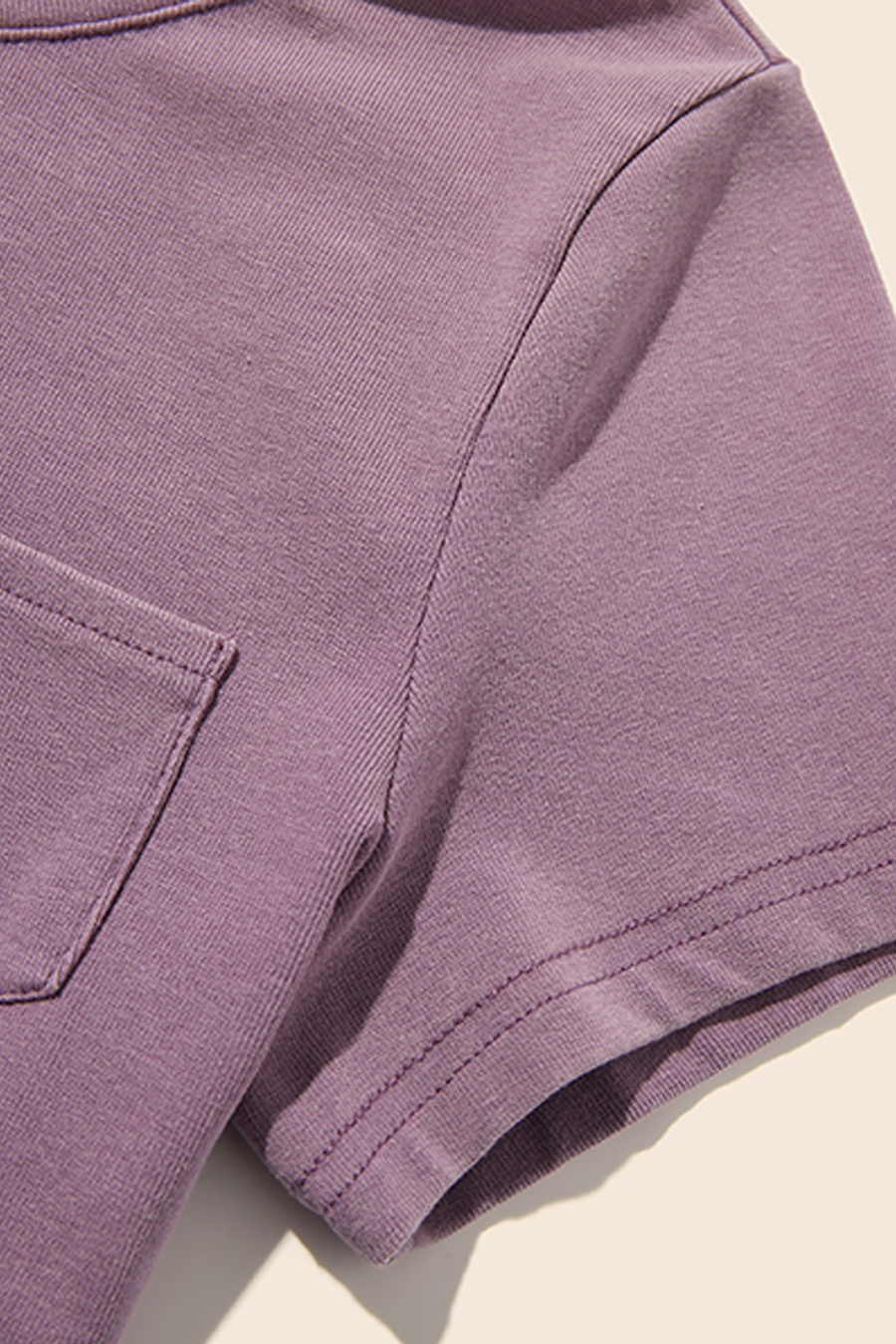 Casual Solid Color Pocket Tee|yescci-YESCCI.com