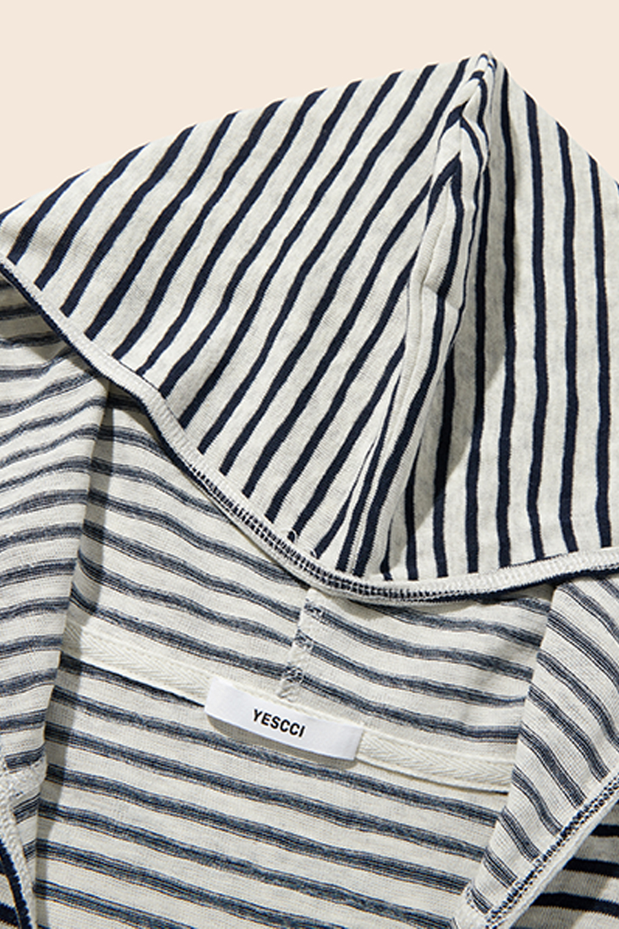 Slim Fit Striped Long Sleeve Hoodie|yescci