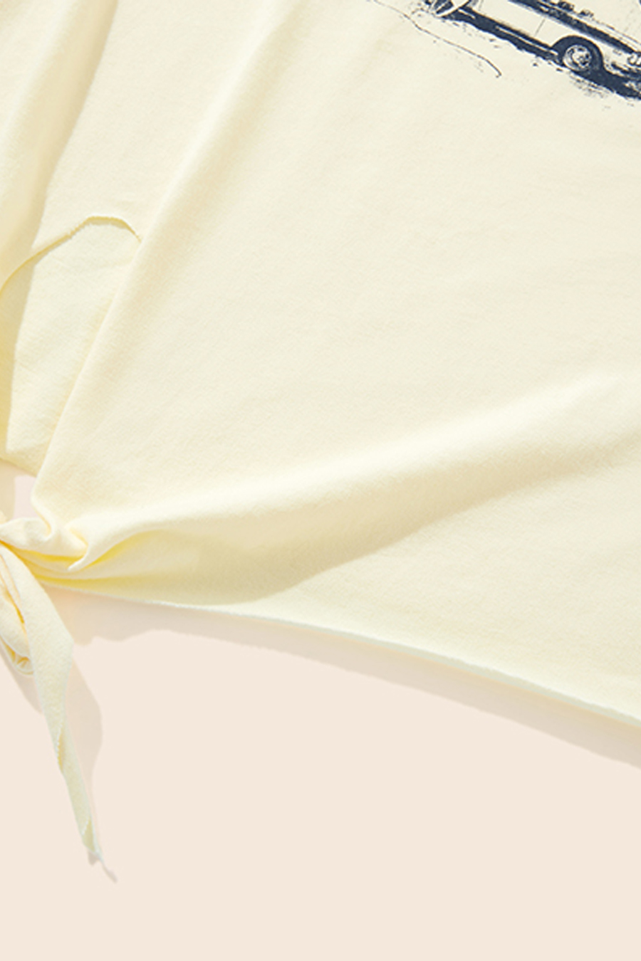 Vacation Print Asymmetrical Tee|yescci