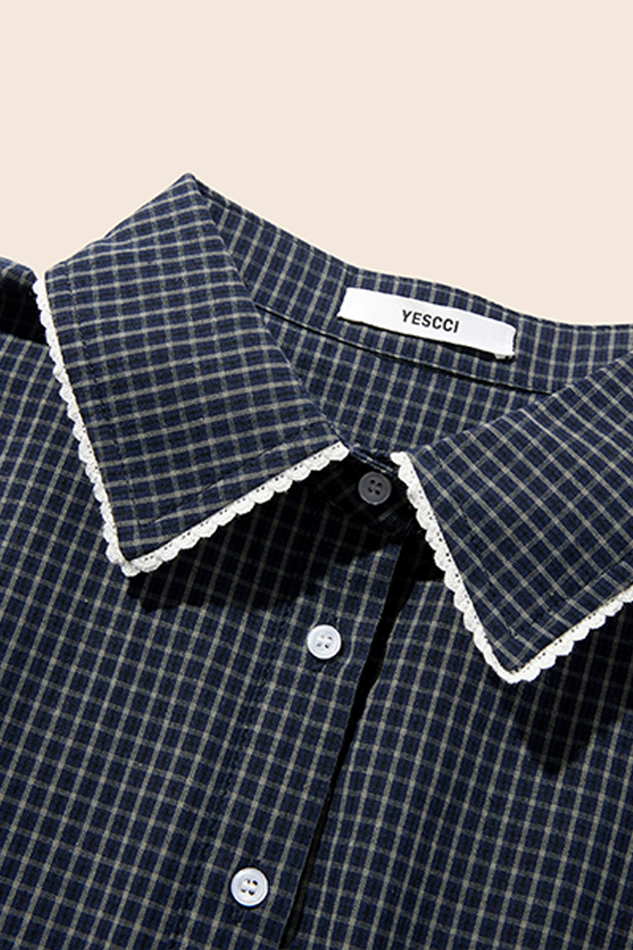 Short Sleeve Checkered Shirt|yescci