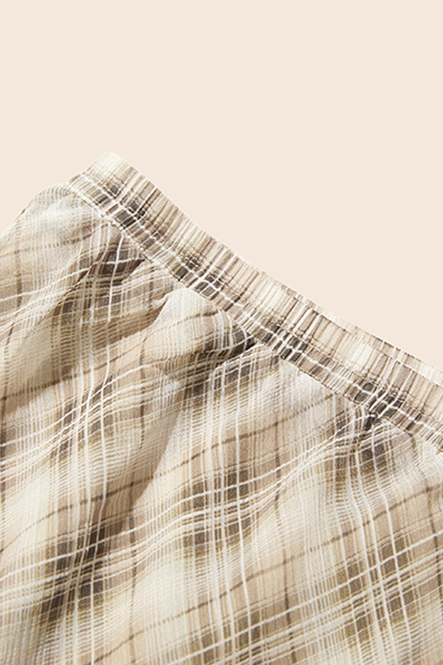 Asymmetric Tiered Plaid Skirt