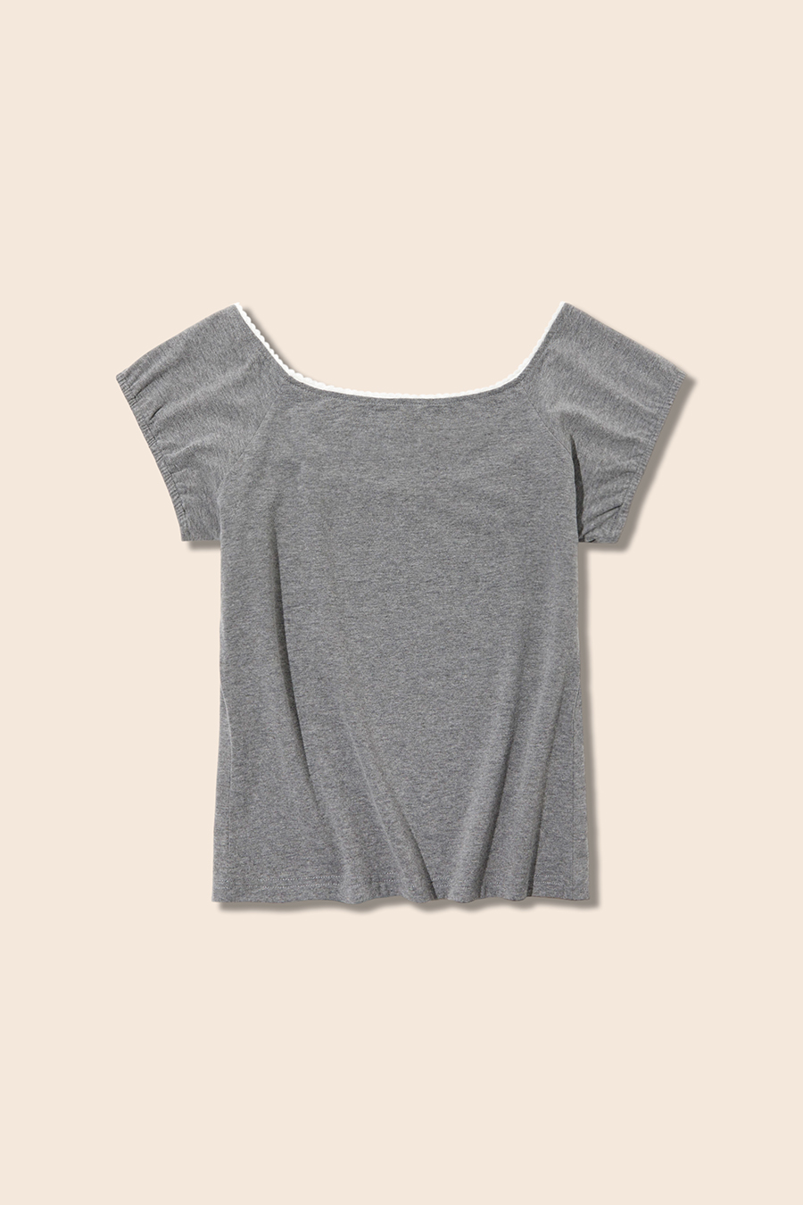 Lace Trim Scoop Neck Blouse|yescci-YESCCI.com