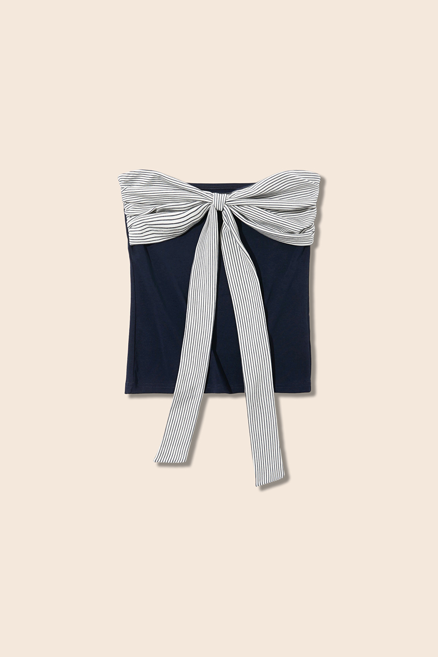 Bow Detail Strapless Tube Top|yescci-YESCCI.com