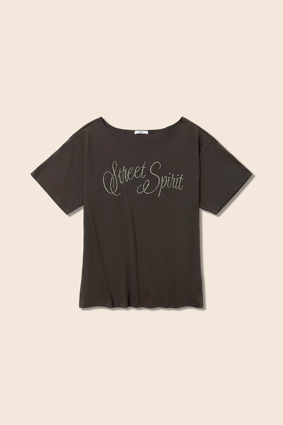 Casual Off-Shoulder Rhinestone Tee|yescci-YESCCI.com