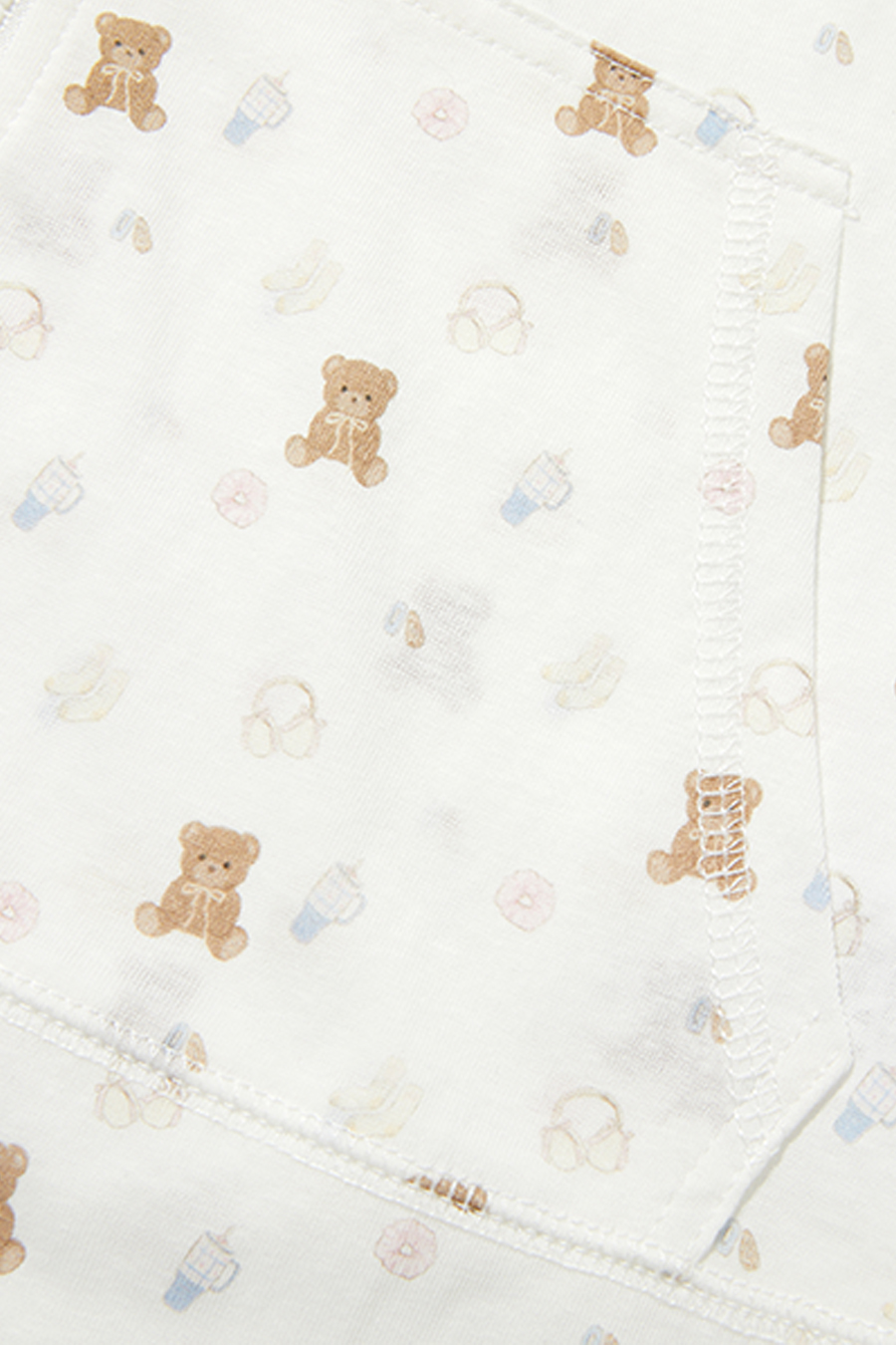 Bear Print Long Sleeve Hoodie|yescci
