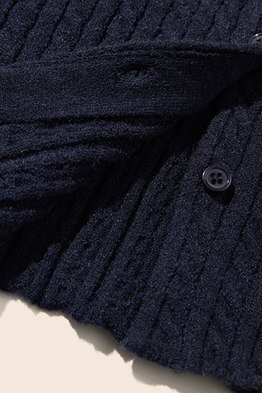 Lace Trim Collared Knit Cardigan|yescci-YESCCI.com